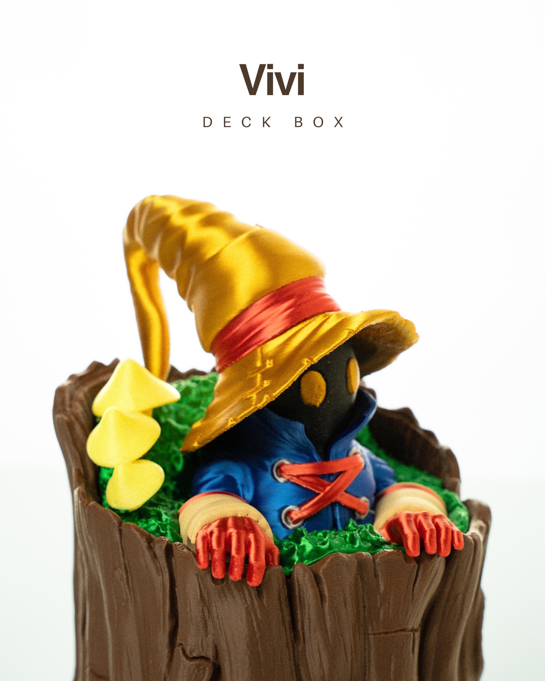 Vivi Black Mage Deck Box – Fantasy Commander Card Holder With