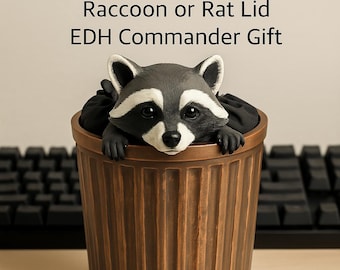 Trashcan Raccoon Deck Box | MTG Card Holder | Holds 100 Cards | Fun EDH Gift | Unique Storage | Free Shipping USA & Canada