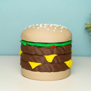 MTG Deck Box Burger - Porte-cartes amusant sur le thème de la nourriture pour Magic the Gathering, étui de rangement unique