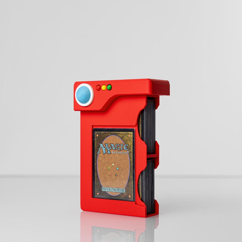 MTG Commander Deck Box 100+ Double Sleeved – Pokédex Retro Device Card Storage with Display Window image 7