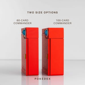 MTG Commander Deck Box 100+ Double Sleeved – Pokédex Retro Device Card Storage with Display Window image 3