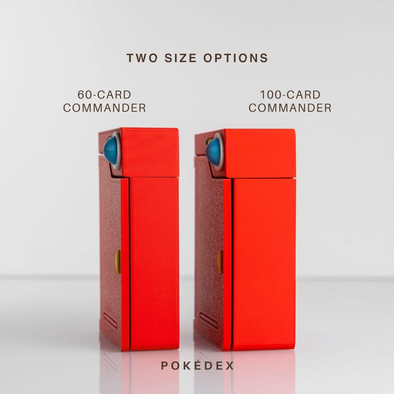 MTG Commander Deck Box 100+ Double Sleeved – Pokédex Retro Device Card Storage with Display Window image 3