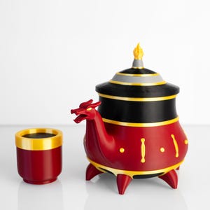 Onkel Iroh Teekanne Deck Box für Magic: The Gathering - Avatar-inspirierter Kartenhalter mit Würfelbecher