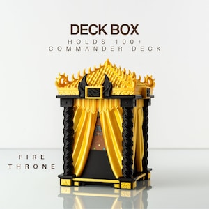 MTG Commander Deck Box 100+ Double Sleeved – Fire Throne Card Storage
