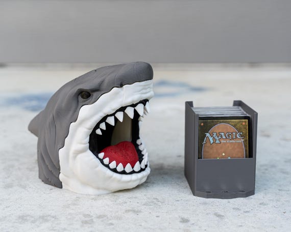 MTG Commander Deck Box 100+ Double Sleeved Shark Card Storage Case - Etsy Israel MTG Commander Deck Box 100+ Double Sleeved Shark Card Storage Case - Etsy Israel