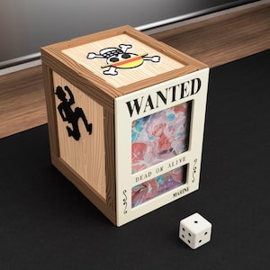 Wanted Poster Deck Box - One Piece OPTCG Mini Snap Leader Window - 3D-geprint