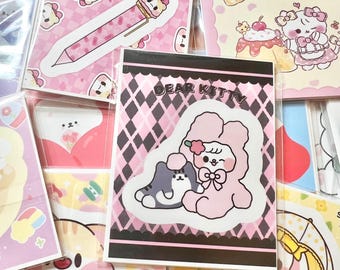5PCS Korean Kawaii Stickers - Stationery, Scrapbook