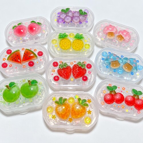 Kawaii Pill Box, Handmade Pill Organizer, Decorated Travel Case, Small Medicine Holder for Purse