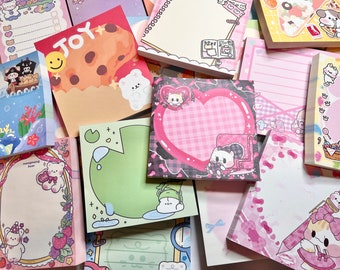 Cute mini Korean memo sheets 30pcs grab bag | Stationery Paper for journaling | Penpals | Deco paper