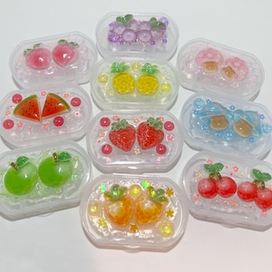 Jolies boîtes de pilules de fruits et de légumes - Étui à médicaments de voyage décoratif, organiseur de poche