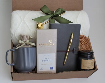 Paquete de atención para ella, envío de amor y abrazos, mejora pronto, caja de regalo para animar, regalo para el mejor amigo, caja de regalo de té, paquete de atención