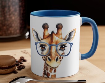 Mensaje motivacional de jirafa, taza de café decorativa, 11 oz
