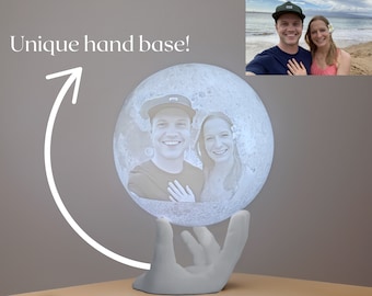 Gepersonaliseerde maanlamp 3D-foto maanlamp aangepaste maanlamp Gepersonaliseerd cadeau Op maat gemaakte maanlampen aangepaste maanlamp foto 3D-foto