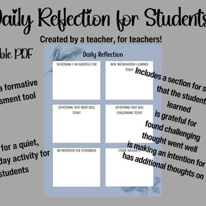 Daily Reflection for Students