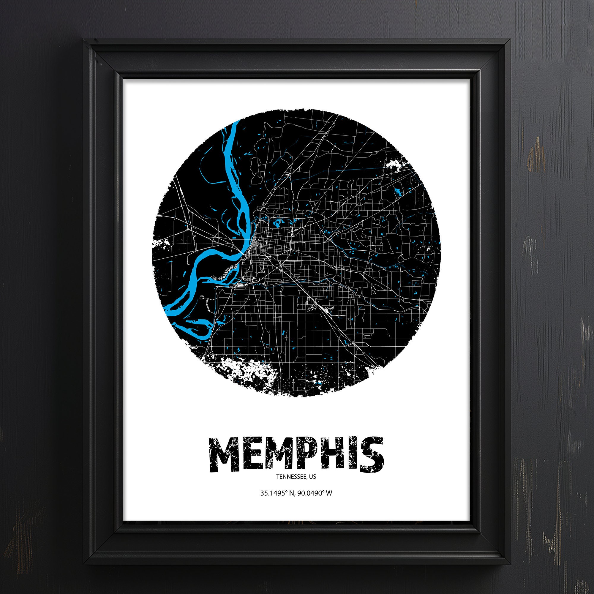 Memphis Map, Minimalist Map, Memphis Digital Download, Memphis Map ...