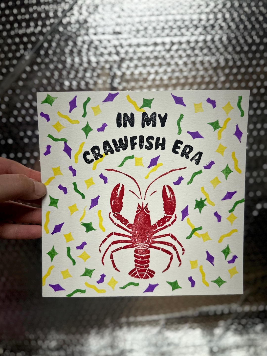 Jan Salzer Mardi Gras Crawfish Trinket Plate