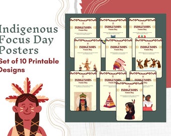 Carteles del Día de Enfoque Indígena: Conjunto de 10 diseños imprimibles