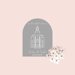 Temple Wedding Sign | We Decided on Forever | LDS Temple Wedding Decor | Custom Acrylic or Printable Temple Sign | Utah Wedding Sealing Sign