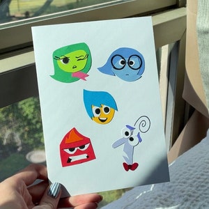 Tarjeta de emociones de adentro hacia afuera de 5 x 7 pulgadas