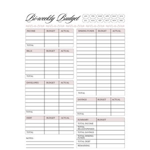 Digital Cash Planning Bundle: Budget Breakdown, Sinking Funds, Cash Planning, Expense Tracker - Printable