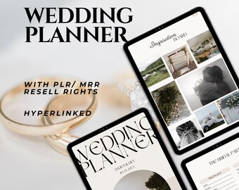 PLR Wedding Planner | PLR Digital Products | Master Resell Rights | MRR | Private Label Rights | plr Journal | dfy | plr Canva Templates