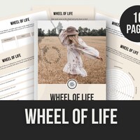 Wheel of Life Worksheets Editable Canva Template | Life Balance Wheel ...