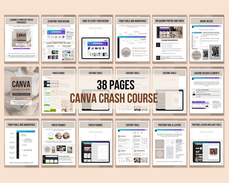 Canva Crash Course - 38 Pages - Etsy