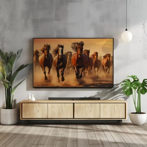 FRAME TV Art | Wild Horses Oil Painting | Digital Art Horse | Nature | Wild | Beauty | Western Artwork | Samsung the Frame Digital Download