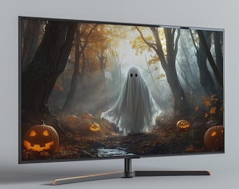 Halloween Ghost Forest Samsung Frame TV Art (Digital Download)