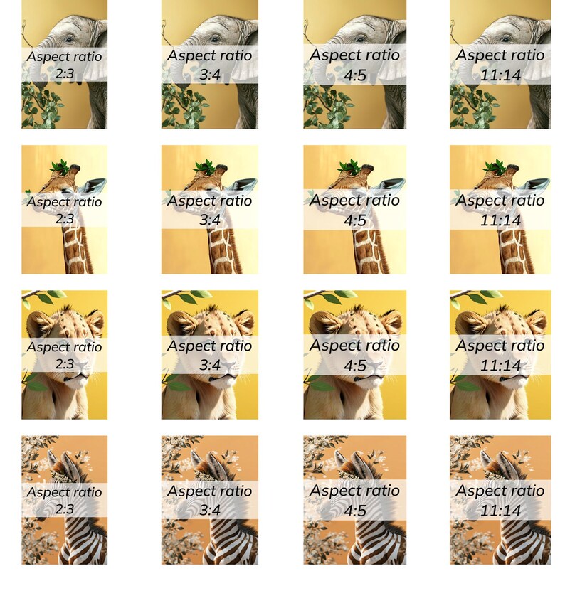 Young Elephant Eating Leaves Safari Nursery Wall Art Boho Jungle Animal