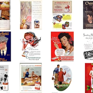 Vintage Kent Chesterfield Kamele Zigaretten Picknick Werbung - Perfekter Geschmack für Jeden Outdoor Moment - Instant Download Clipart Design