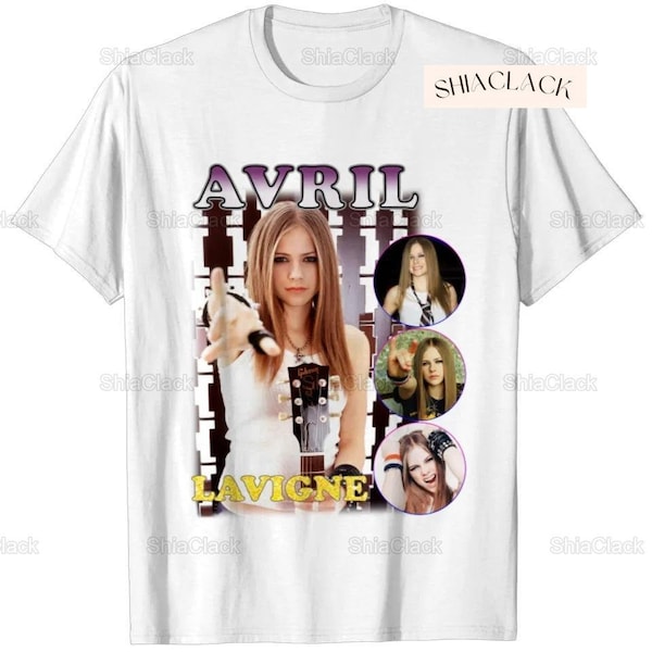 T-shirt Avril Lavigne Bonez Tour 2005 - 100% Coton, Tailles S à 3XL, Noir Ou Blanc