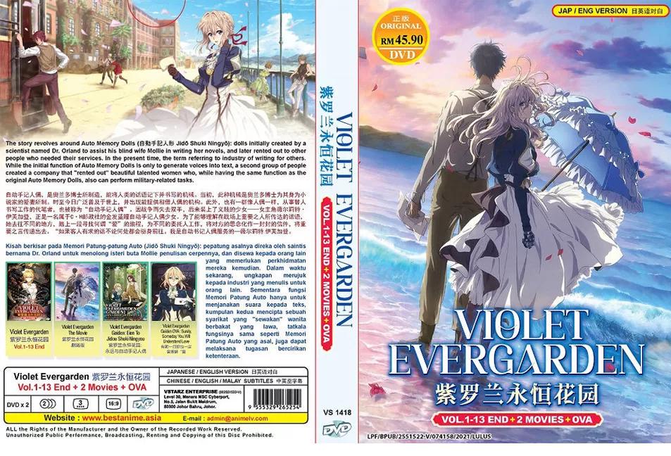 DVD Anime Violet Evergarden (1-13 End) + 2 Movies + OVA (english
