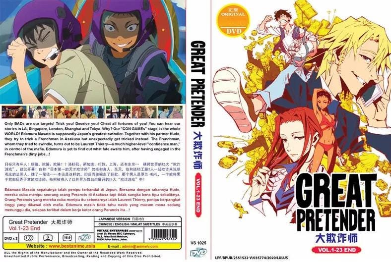DVD Anime Great Pretender Complete TV Series (volume 1-23