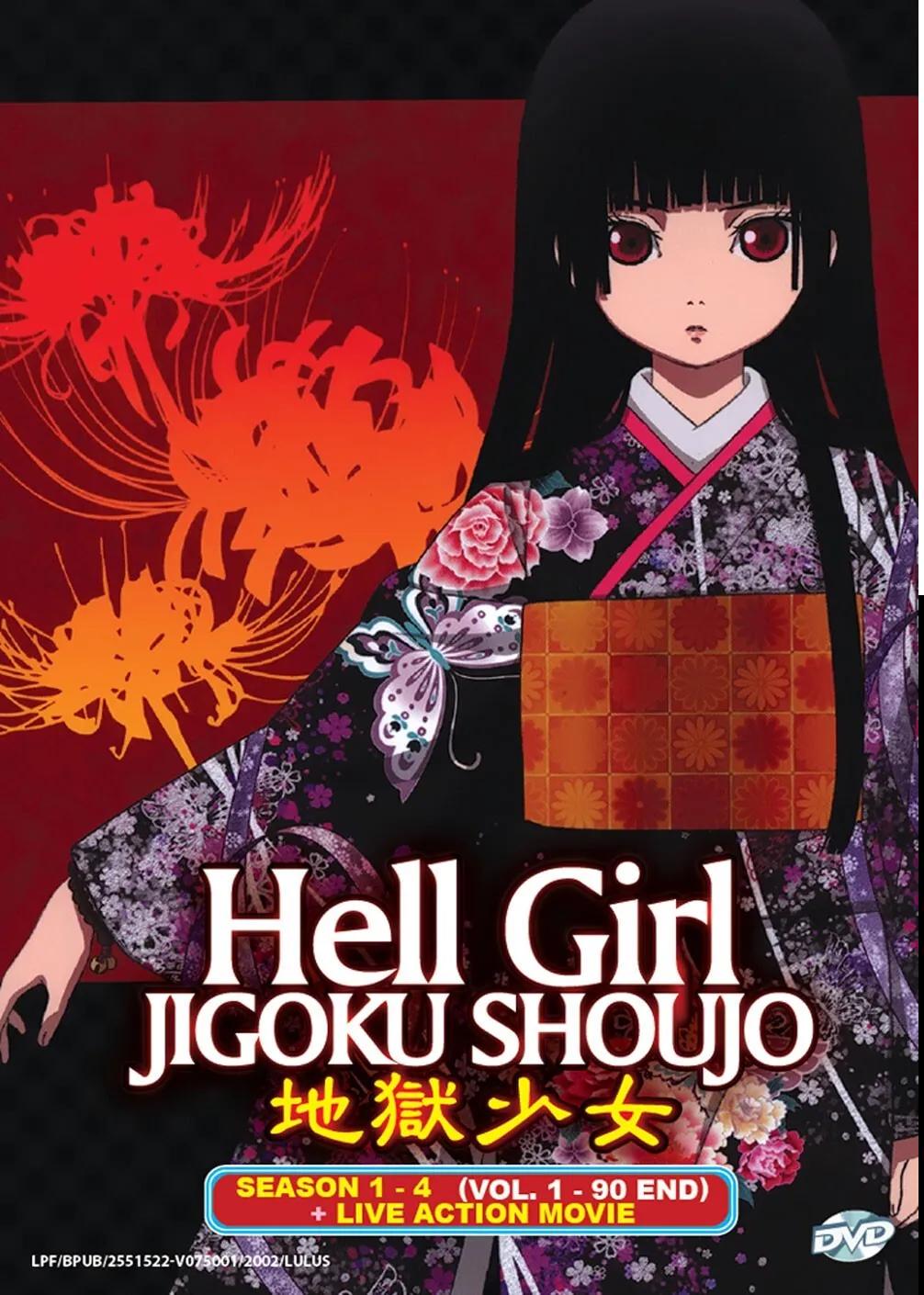 アニメ HELL GIRL: The Complete First Season DVD Hell Girl Jigoku Shoujo Season 1-4 + Live Action Movie Dvd(ep 1-90