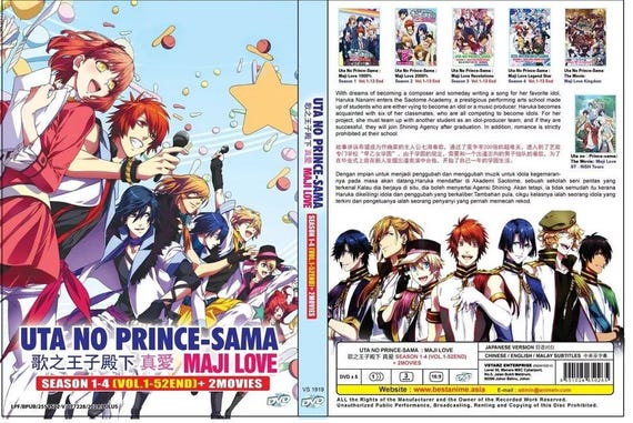 DVD Uta No Prince- Sama : Maji Love Season 1-4 Vol.1-52 END + 2