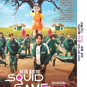 Korean Drama DVD~squid game 鱿鱼游戏  season1+2 vol.1-16 END