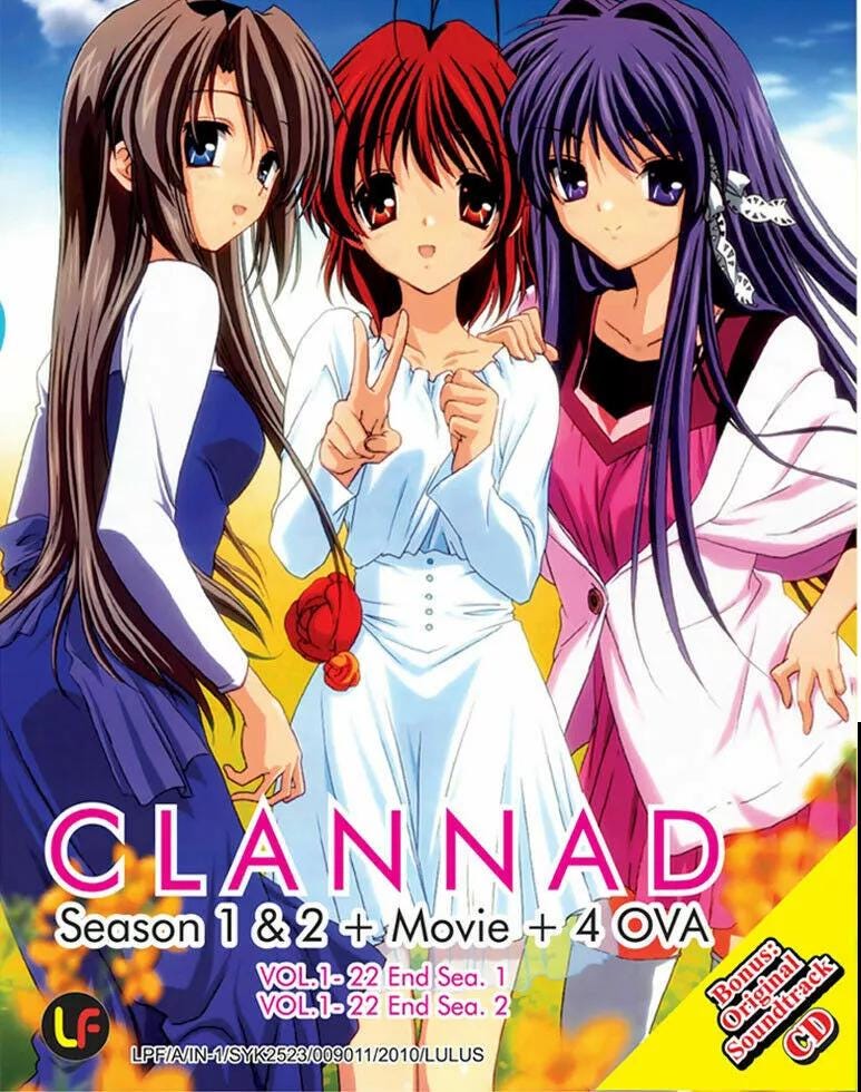 DVD Clannad Season 1&2 Vol.1-44 END + Movie + 4 OVA English