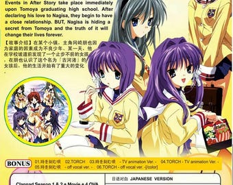 DVD Clannad Season 1&2 Vol.1-44 END + Movie + 4 OVA English