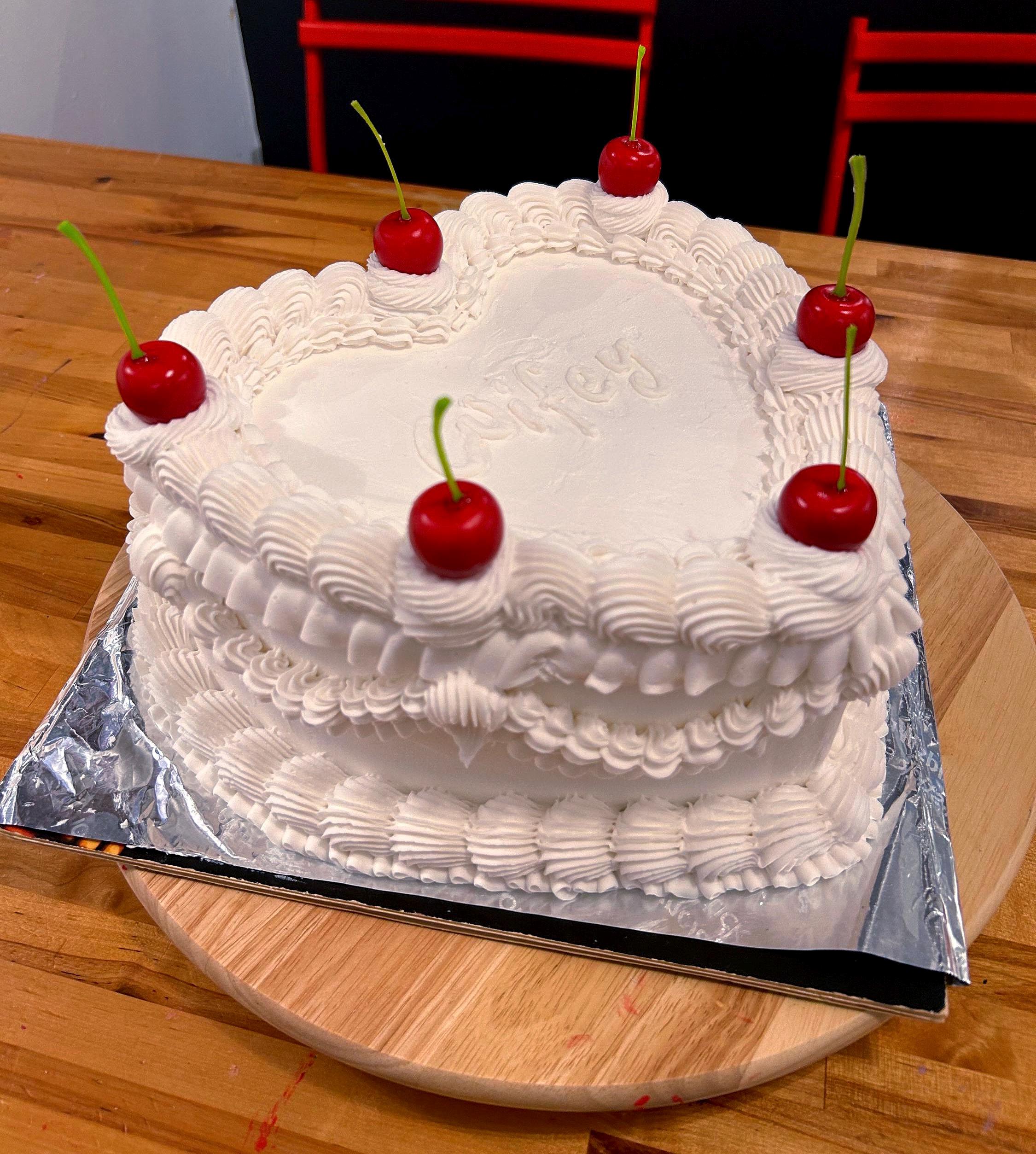 Custom Large Heart Cake