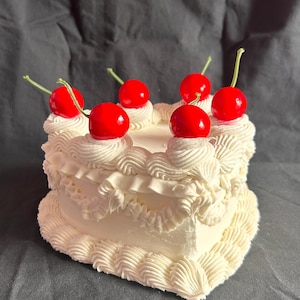 Classic White Heart Cake