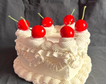Classic White Heart Cake