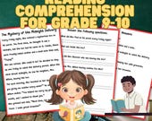 Reading Comprehension Worksheets Highschool | 9th 10th Grade English PDF | Printable Literacy Passages with Critical Thinking Q&A