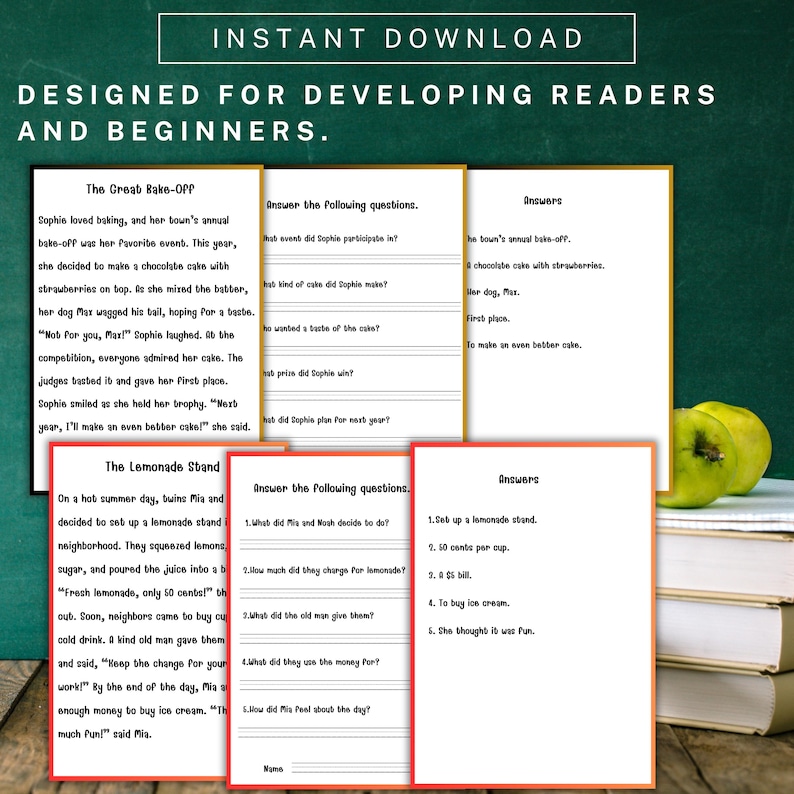 Develop Comprehension Reading Comprehension Stories for Beginner | 20 Easy English Passages ...