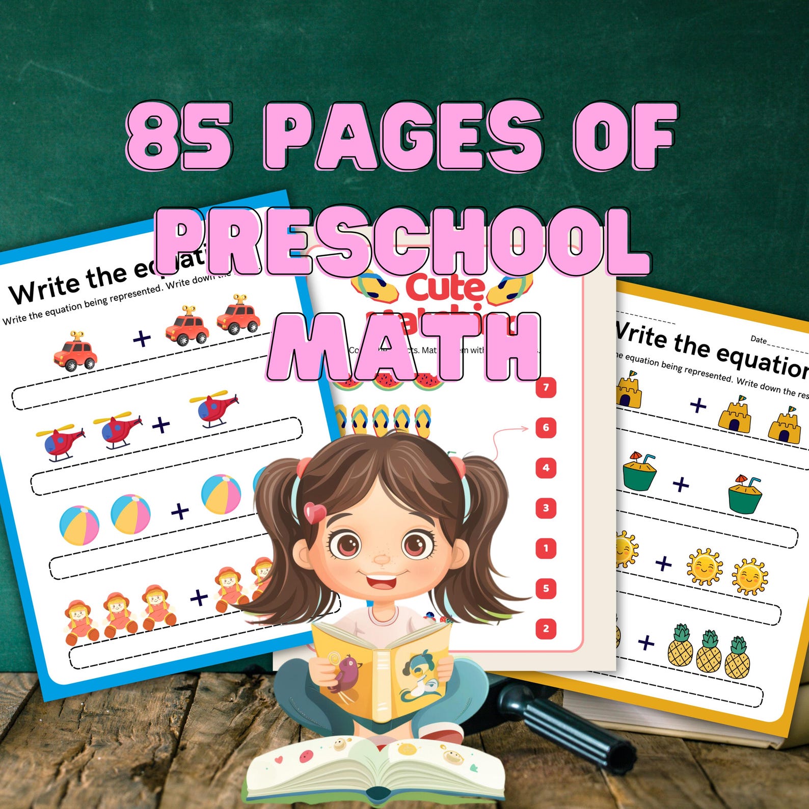 Math 85 Preschool Math Beginning Math Printable | 85 Early Learning Worksheets ...