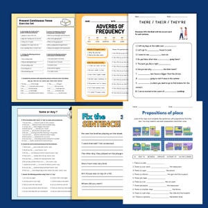 English Grammar Worksheets for Kids, 100 Pages, Grades 2-6 Printable - Etsy