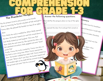 Reading Comprehension Worksheets Grades 1-3 | Short Stories With Questions and Answer Key | Printable PDF Homeschool Reading Passages