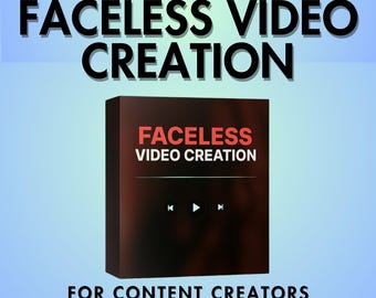 Faceless Video Creation Course, Content Creation, AI Video Automation for Content Creators, AI Scripting, Narration and Video Editing Guide