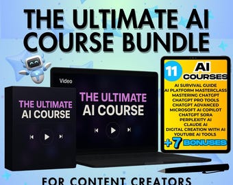The Ultimate AI Course Bundle | ChatGPT Sora Claude Copilot Gemini Perplexity Training for Content Creation | All-in-One Course Collection