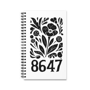 8647 Journal floral à spirales avec 8647, carnet de notes florales, cadeau de journalisation, agenda, journal d'écriture, album de scrapbooking